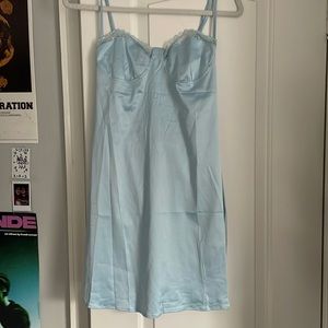 Princess Polly blue satin dress